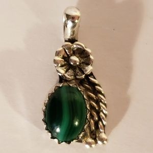 Vintage 1960s Native American Malachite Pendant